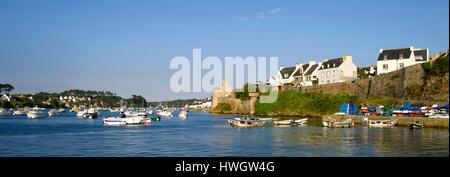 France, Finistere, Iroise see, Armorique Regional natural park, Le Conquet, the harbour Stock Photo