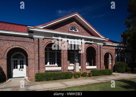 United States, Alabama, Tuskeegee, Tuskeegee Institute National Historic Site, major African-American University founded by Booker T. Washington, George Washington Carver Museum Stock Photo