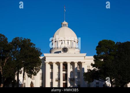 United States, Alabama, Montgomery, Alabama State Capitol, b. 1851. late afternoon Stock Photo