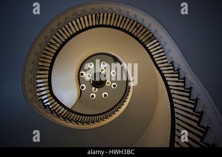 United States, Alabama, Montgomery, Alabama State Capitol, b. 1851, interior staircase Stock Photo