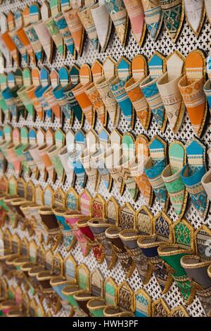 Tunisia, Tunis, Carthage, Tunisian babouches slippers Stock Photo
