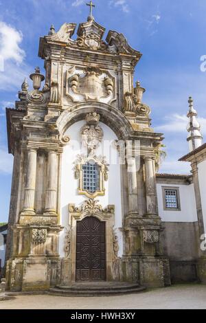 Portugal, Vila Real, the 18th Century baroque palace and arts foundation (Fundacao da Casa de Mateus) built in the first half of the 18th Century by Antonio Jose Botelho Mourao (1688-1746), 3rd Morgado of Mateus and designed by Italian architect Nicolau Nasoni, the palace is depicted on the labels of the famous Mateus rose wine Stock Photo