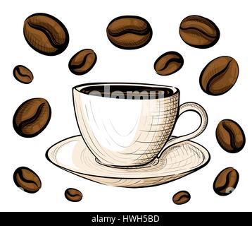 Coffee icon set for interiors Flat design style vector illustration Stock Vector