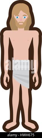 jesus christ stripped robes line Stock Vector