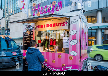 Mini Donut Food Truck, British Columbia, Canada, Vancouver Stock Photo
