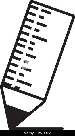 wooden pencil writing outline Stock Vector