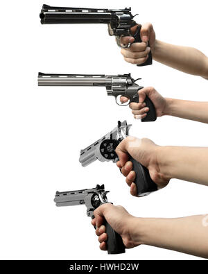 Hand holding a gun Stock Photo - Alamy