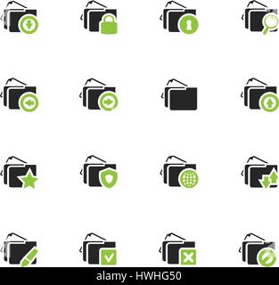 Folders icon set for web sites and user interface Stock Vector