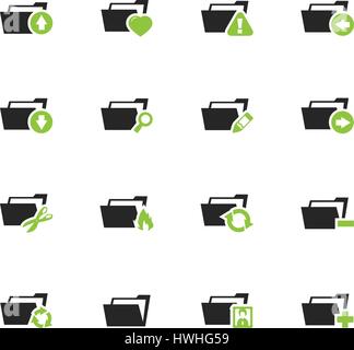 Folders icon set for web sites and user interface Stock Vector