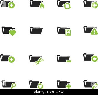 Folders icon set for web sites and user interface Stock Vector