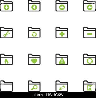 Folders icon set for web sites and user interface Stock Vector