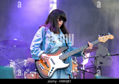 VALENCIA, SPAIN - APR 5: Yuck (band) performs at MBC Fest on April 5, 2015 in Valencia, Spain. Stock Photo