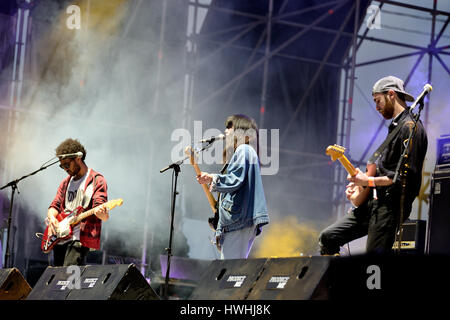 VALENCIA, SPAIN - APR 5: Yuck (band) performs at MBC Fest on April 5, 2015 in Valencia, Spain. Stock Photo