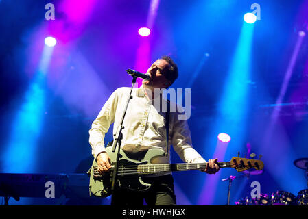 BARCELONA - MAY 27: Orchestral Manoeuvres in the Dark, also known as OMD,  (band) in concert at Primavera Sound 2015 Festival, ATP stage, on May 27, 2 Stock Photo