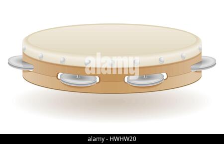 tambourine musical instruments stock vector illustration isolated on white background Stock Vector