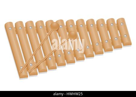 xylophone musical instruments stock vector illustration isolated on white background Stock Vector