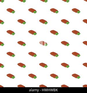 Brown wallet with money inside pattern Stock Vector