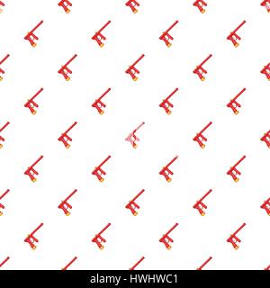 Red paintball gun pattern, cartoon style Stock Vector