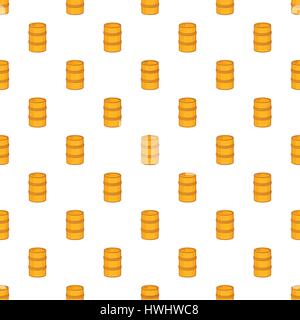 Orange barrel pattern, cartoon style Stock Vector