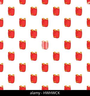 Red paintball vest pattern, cartoon style Stock Vector