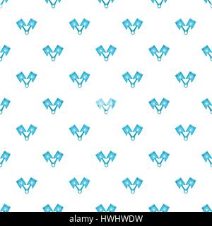 Car piston pattern, cartoon style Stock Vector