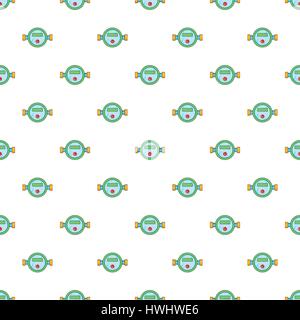 Water meter pattern, cartoon style Stock Vector