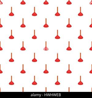 Red cup plunger pattern, cartoon style Stock Vector