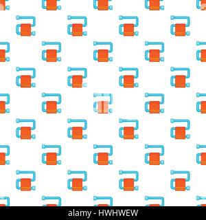 Heated towel rail pattern, cartoon style Stock Vector