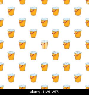 Orange bucket pattern, cartoon style Stock Vector
