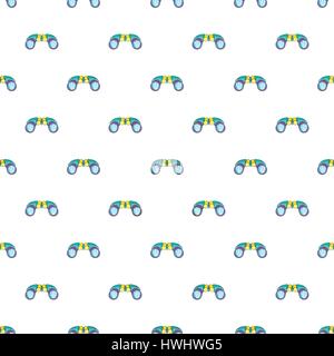 Binoculars pattern, cartoon style Stock Vector