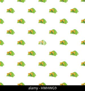 Green tent pattern, cartoon style Stock Vector