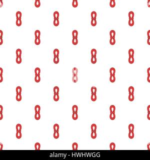 Red rope pattern, cartoon style Stock Vector