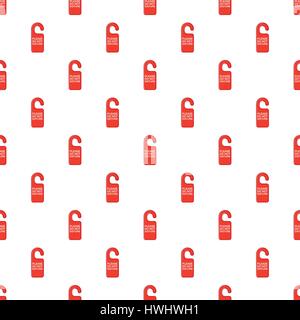 Do not disturb red sign pattern, cartoon style Stock Vector