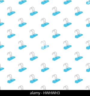 Stairs of the swimming pool pattern, cartoon style Stock Vector