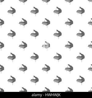 Grand piano pattern, cartoon style Stock Vector