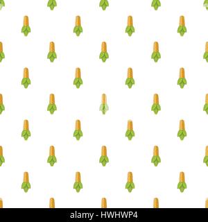 Corncob pattern, cartoon style Stock Vector
