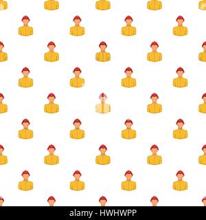 Fireman pattern, cartoon style Stock Vector
