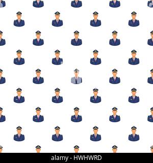 Pilot pattern, cartoon style Stock Vector