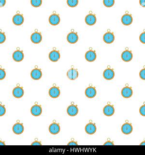 Stopwatch pattern, cartoon style Stock Vector