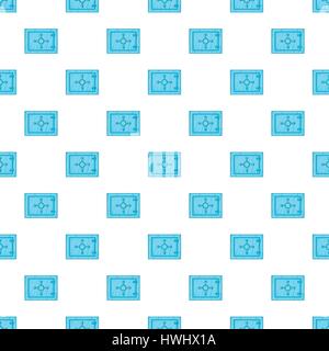 Safety deposit box pattern, cartoon style Stock Vector