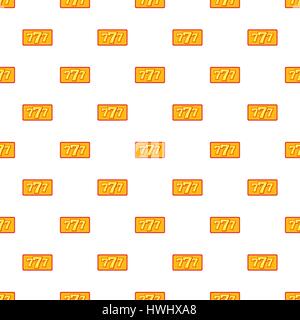 Winning slot machine pattern, cartoon style Stock Vector