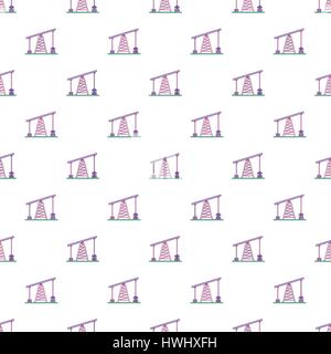 Oil rig pattern, cartoon style Stock Vector