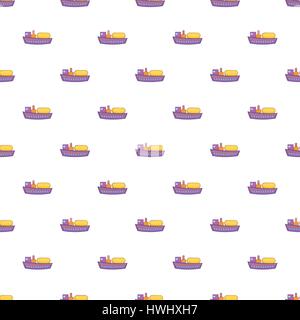 Oil tanker pattern, cartoon style Stock Vector