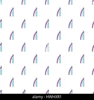 Bladed razor pattern, cartoon style Stock Vector