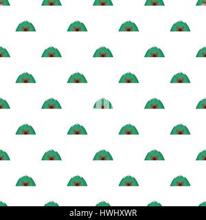 Mine in mountain pattern, cartoon style Stock Vector