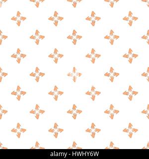 Helping hands pattern, cartoon style Stock Vector
