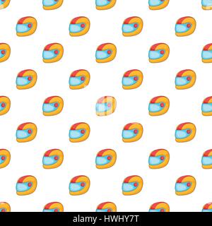 Racing helmet pattern, cartoon style Stock Vector