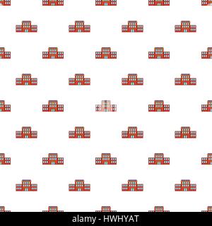 Railway station pattern, cartoon style Stock Vector