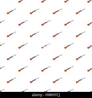 Hunting rifle pattern, cartoon style Stock Vector