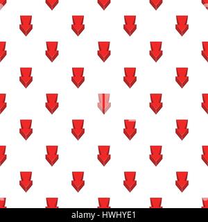Arrow is pointing down pattern, cartoon style Stock Vector